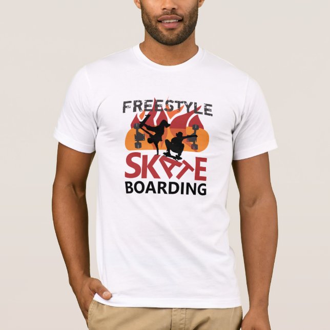 Camiseta Skateboard de estilo livre (Frente)