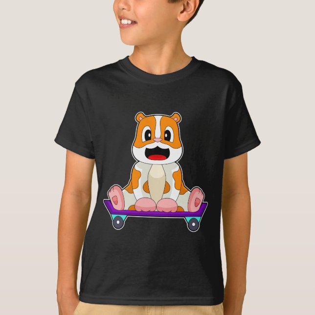 Camiseta Skateboard de Hamster Skater (Frente)