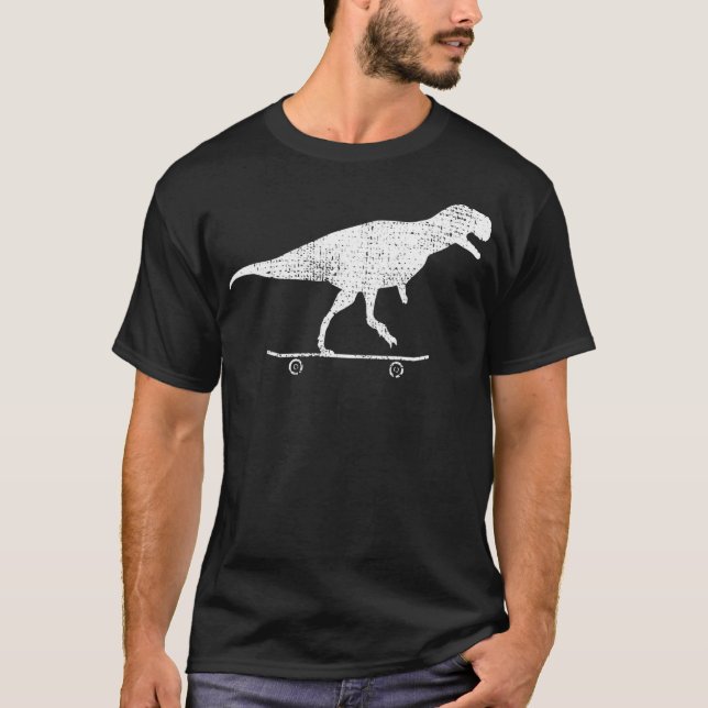 Camiseta Skateboard Dino Gift Vintage (Frente)