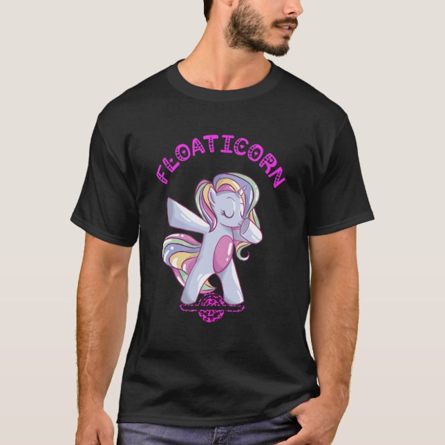 Camiseta Skateboard Elétrica Flutuante Unicorn (Frente)