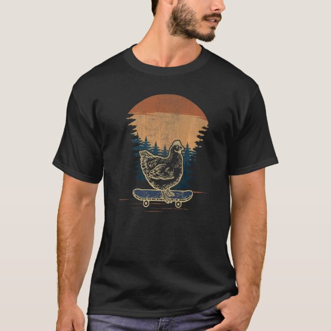 Camiseta Skateboard Fazenda de frango (Frente)