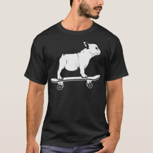 Camiseta Skateboard French Buldogue Puppy Skateboard Dog