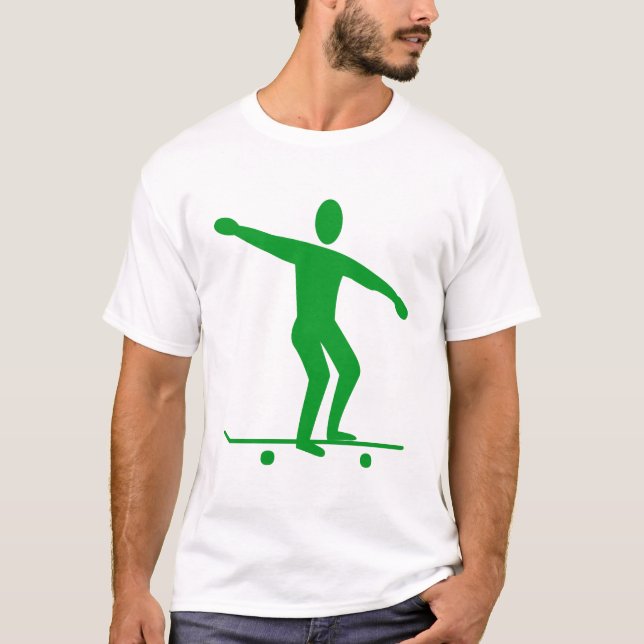 Camiseta Skateboard - Grass Green (Frente)