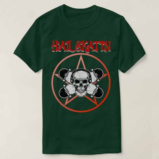 Camiseta Skateboard Hail Skatin (Frente do Design)