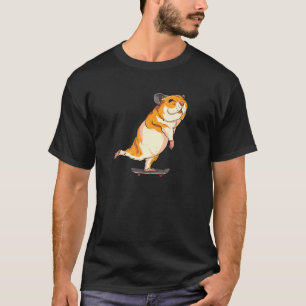 Camiseta Skateboard Hamster - Roedor de Pé-Cons Skatebo