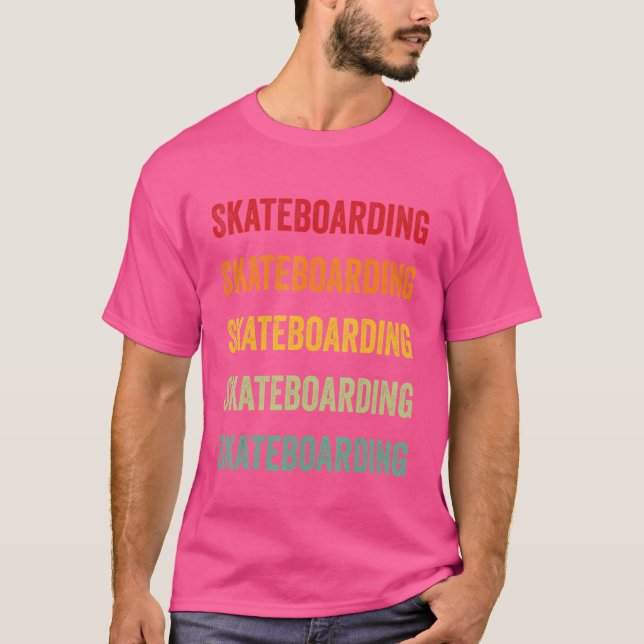 Camiseta Skateboard Hobbyist Rainbow Desig (Frente)