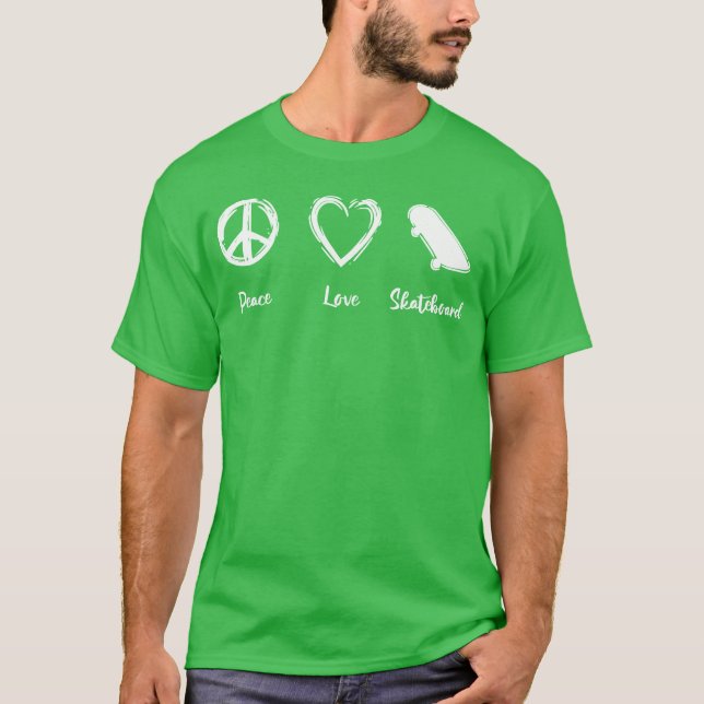 Camiseta Skateboard Love retro (Frente)