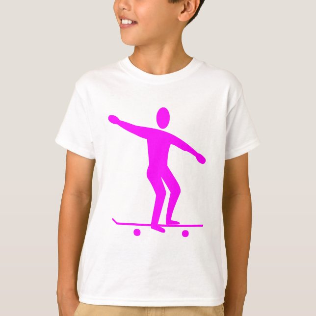 Camiseta Skateboard - Magenta (Frente)