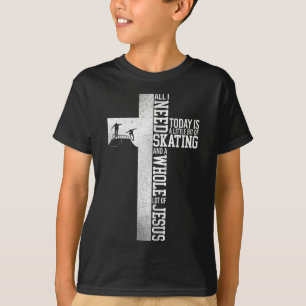 Camiseta Skateboard Muitos Jesus Cruz Fé Vintage
