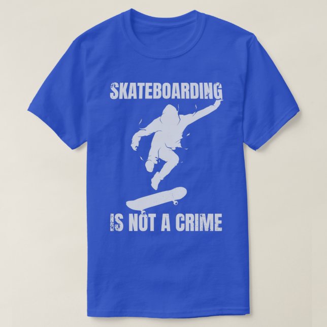 Camiseta Skateboard Não É Um Crime Grungage Stylis (Frente do Design)