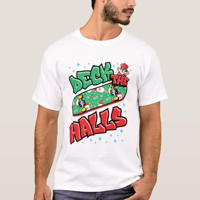 Camiseta Skateboard no Skateboard de Natal (Frente)