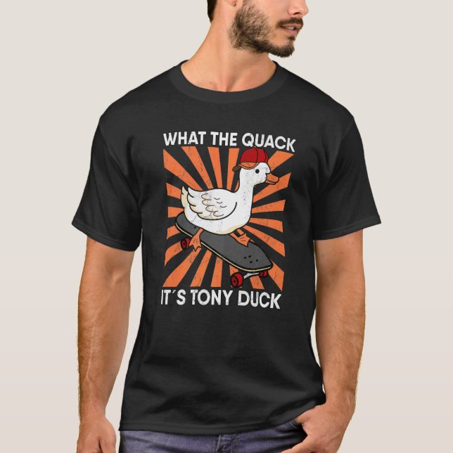 Camiseta Skateboard O Quack É Tony Duck Skater (Frente)