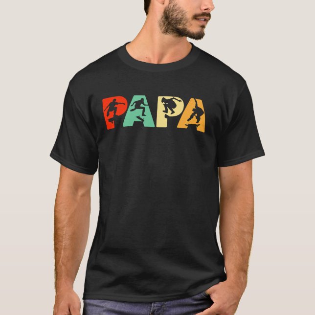 Camiseta Skateboard Pai Retro Pai (Frente)