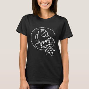 Camiseta Skateboard Papagaio Hipster de Skate de Piso Tatua