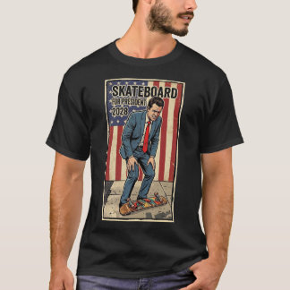 Camiseta Skateboard Para Presidente 2028, humor político