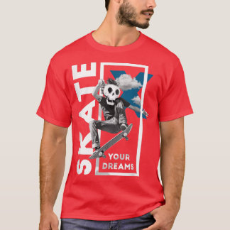 Camiseta Skateboard Ramp Skater Skateboarder Skeleton