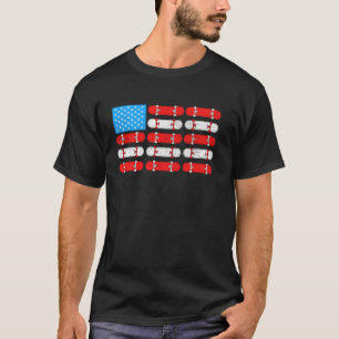 Camiseta Skateboard Skateboard Skater Pater American Flag P