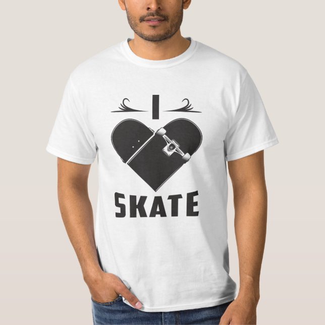 Camiseta Skateboard Skater Kickflip Skating Funny Gift Idea (Frente)