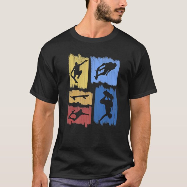 Camiseta Skateboard Stunts Variation Skater (Frente)
