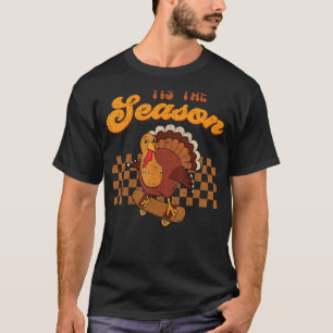 Camiseta Skateboard Turkey Tis' The Season Autumn Vibs Turr
