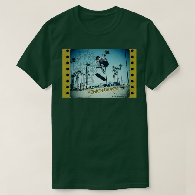 Camiseta Skateboard Venice Beach California Skateboardin (Frente do Design)