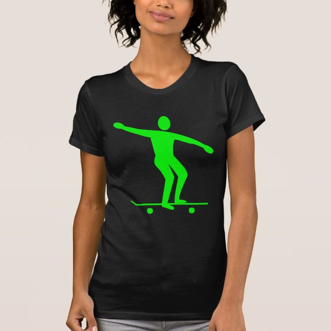 Camiseta Skateboard - Verde (Frente)