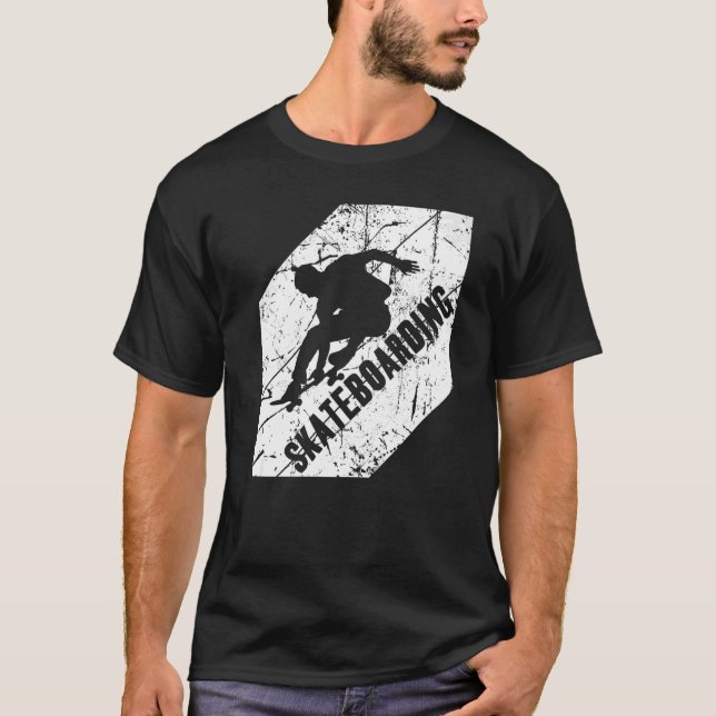 Camiseta Skateboard Vintage Skateboarder (Frente)