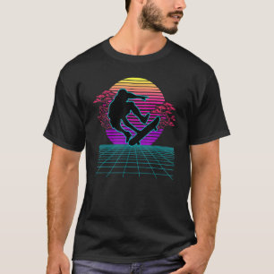 Camiseta Skateboarder Retro 80s Estilo Vaporwave Skateboard