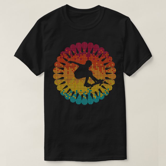 Camiseta Skateboarder Retro Skateboarding Antigo (Frente do Design)