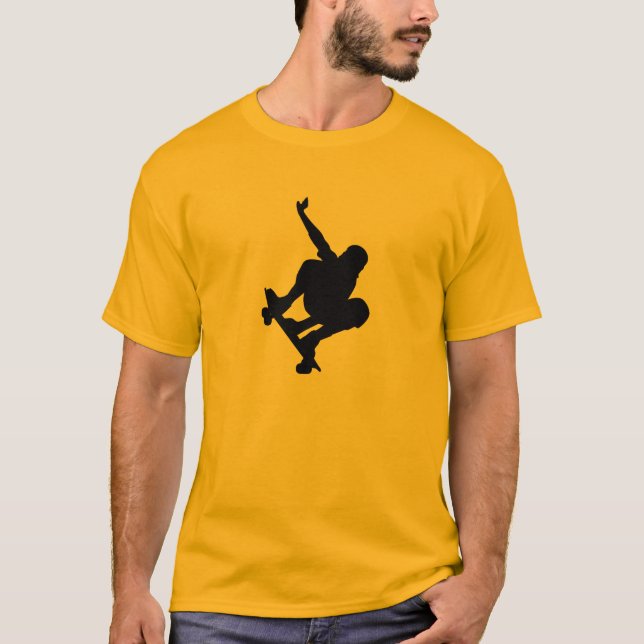 Camiseta Skateboarding amarelo alaranjado (Frente)