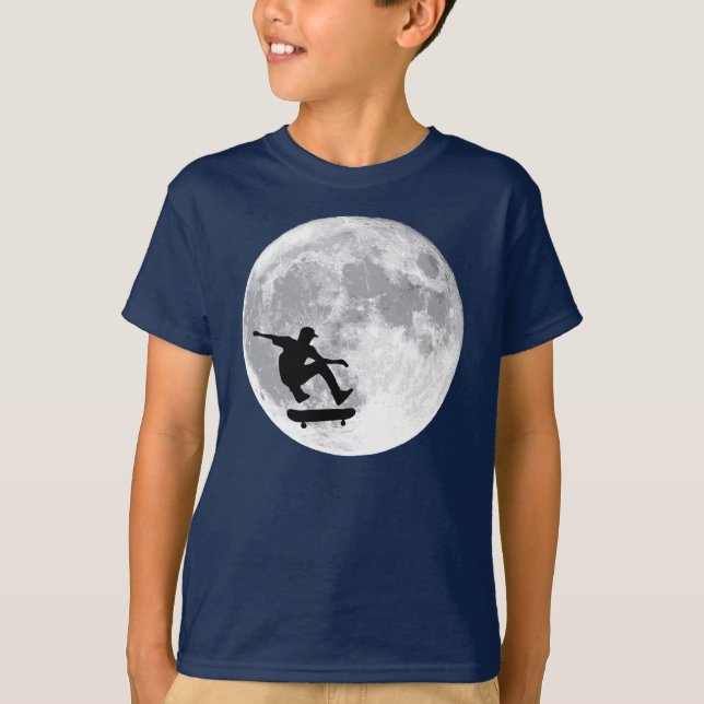 Camiseta Skateboarding da lua (Frente)