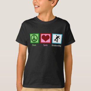 Camiseta Skateboarding do amor da paz