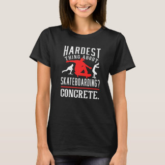 Camiseta Skateboarding E Trocadilho De Concreto