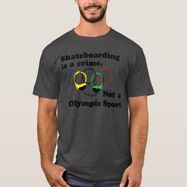 Camiseta Skateboarding Is A Crime Not An Olympic Sport vint (Frente)
