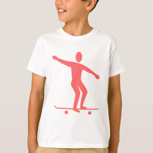 Camiseta Skateboarding - rosa tropical