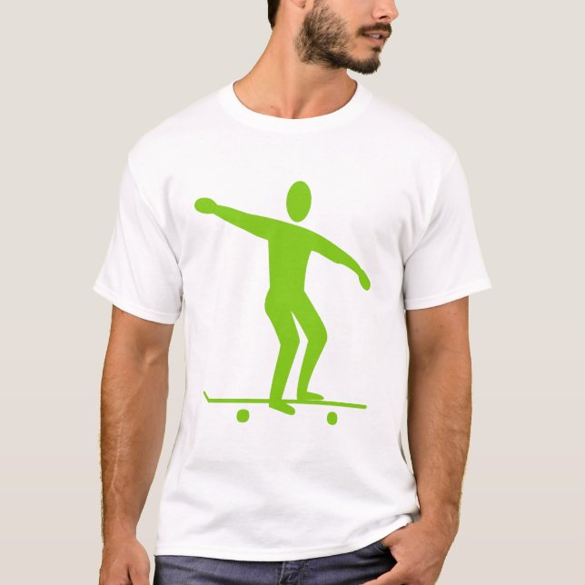 Camiseta Skateboarding - Verde Marciano (Frente)
