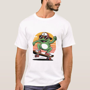 Camiseta skateboards de rã