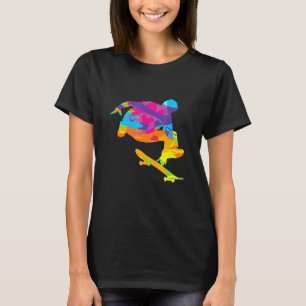 Camiseta skateborder Retro Color Skateboard Psychedelic