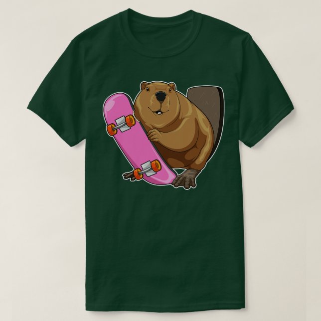 Camiseta skater Beaver (Frente do Design)