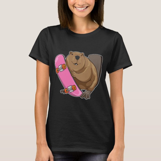 Camiseta skater Beaver (Frente)