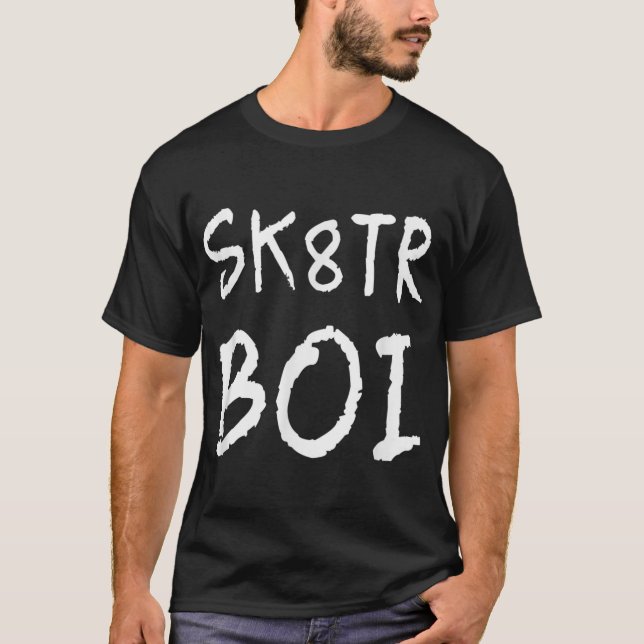 Camiseta Skater Boi Sk8tr Boy para Cavaleiros de skate (Frente)