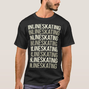 Camiseta Skater de Skate em Linha de Texto Branco