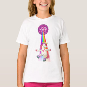 Camiseta Skater do cilindro do Unicorn Rainbow