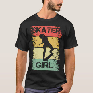 Camiseta Skater Girl Retro Skateboarder Gift