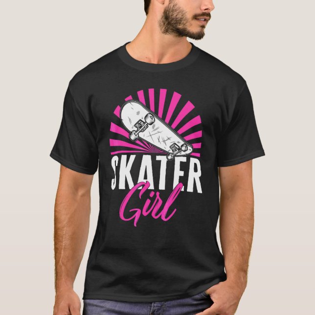Camiseta Skater Girl Rollerblading Skate Roller Rol (Frente)