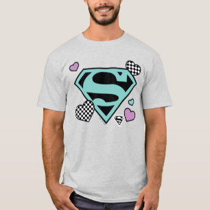 Camiseta Skater Girl Supergirl Hearts-Shield