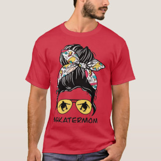 Camiseta Skater Mãe Mensagem Bun Long