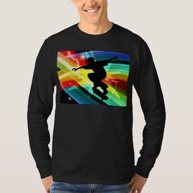 Camiseta Skater no relâmpago transversal de Criss (Frente)