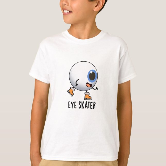 Camiseta Skater Olho Engraçado Pun De Patinação De Gelo (Frente)