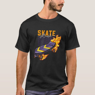 Camiseta Skater Para Homens Crianças Meninas Meninas Sk8Kic